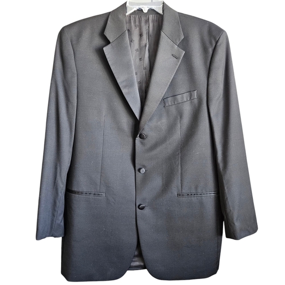 Ralph Lauren Blazer Mens 44XL Gray 3-Button Wool Jacket USA Made - Picture 1 of 13